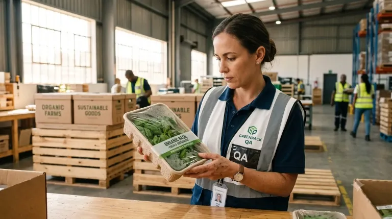 QA Inspection of Sustainable Fresh Produce Packaging